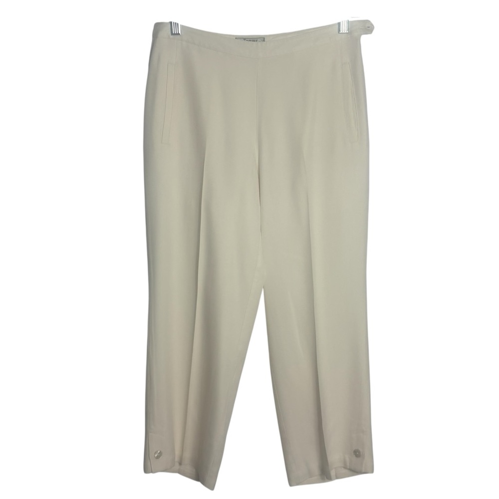 TOMMY BAHAMA 100% Silk Ankle Pants in Cream Size 2 -- QUIET LUXURY!!! - Picture 2 of 8